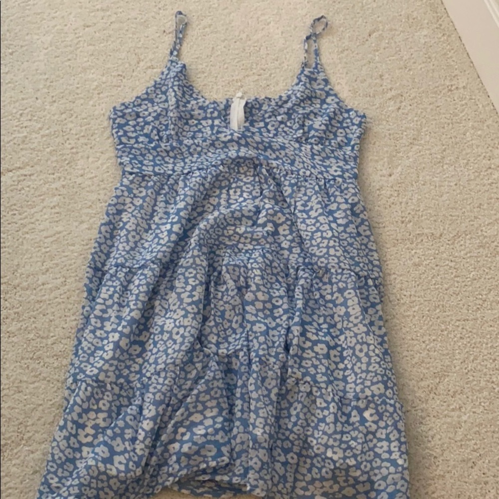 Mini v neck loose dress